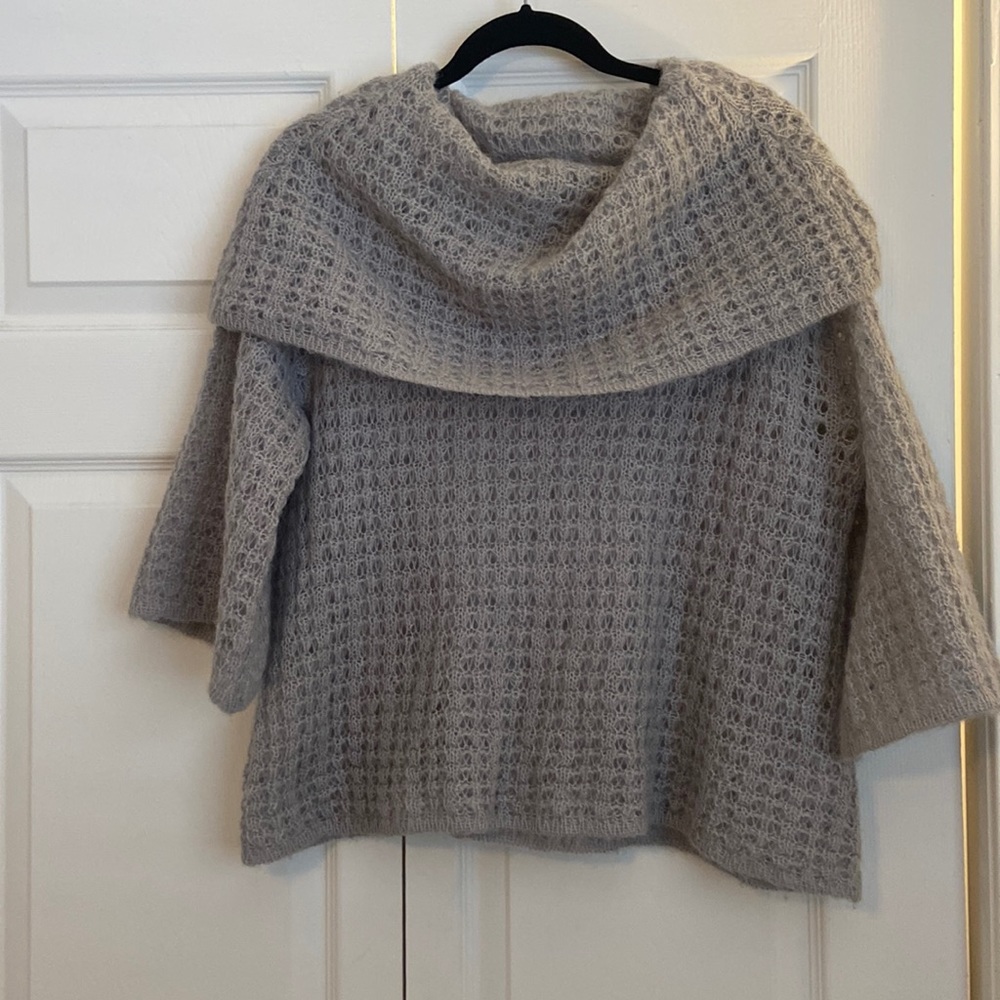 Robert Rodriguez Mohair Wool blend Cowl Neck gray sweater sz s